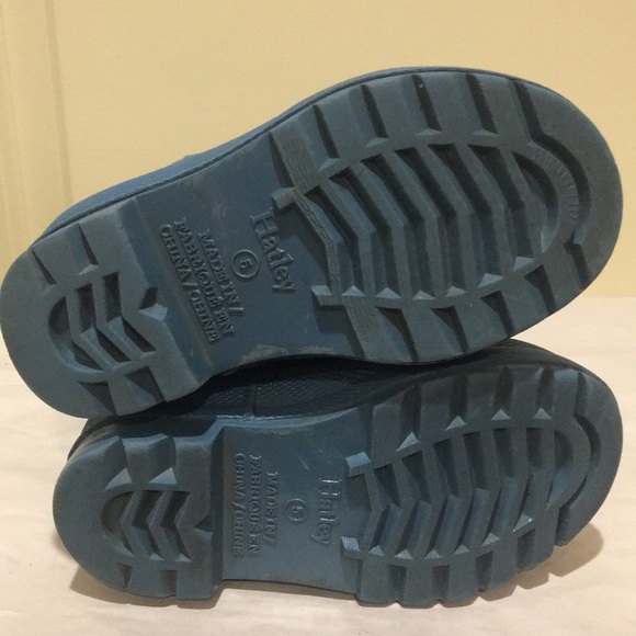 Hatley kids slip on rain boots handles too size 5 toddler blue - Picture 9 of 13